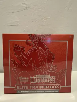Pokemon TCG Sword & Shield Battle Styles Elite Trainer Box ETB (RED) W/ Acrylic - Image 2