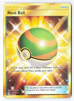Nest Ball 158/149 - Pokemon Sun & Moon Base Set Secret Gold Rare Holo Foil NM - Image 1