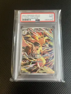 2025 Pokemon Destined Rivals Ethan's Typhlosion IR PSA 9 English 190/182 - Image 1