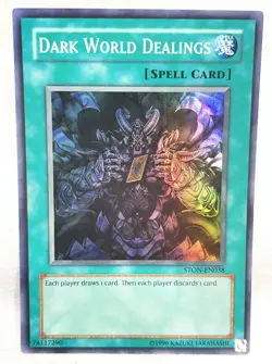 3x Dark World Dealings STON-EN038 Strike of Neos Unlimited LP Playset - Image 2