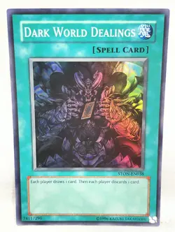 3x Dark World Dealings STON-EN038 Strike of Neos Unlimited LP Playset - Image 3