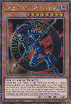 YUGIOH DARK MAGICIAN OF CHAOS QUARTER CENTURY SECRET RARE NM RA03-EN134 - Image 1