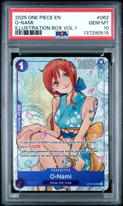 O-Nami PSA10 2025 One Piece Promos Illustration Box Vol.1 #062 - Image 1