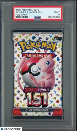 2023 Pokemon International Scarlet Violet Card 151 Foil Booster Pack PSA 9 MINT - Image 1