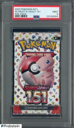 2023 Pokemon International Scarlet Violet Card 151 Foil Booster Pack PSA 9 MINT - Image 1
