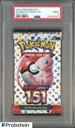 2023 Pokemon International Scarlet Violet Card 151 Foil Booster Pack PSA 9 MINT - Image 1