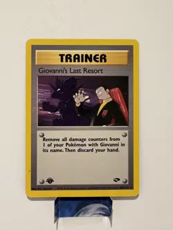 Pokemon Card - Giovanni's Last Resort Gym Challenge 105/132 Rare 1st Edition LP - Image 1