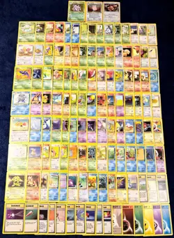 Vintage Pokemon Card Lot of 124 - WOTC Base Set 2 Nidoking Clefable Holo Rares - Image 1