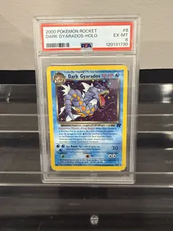 Pokemon TCG Dark Gyarados Team Rocket 8/82 Holo Rare PSA 6 Card Stock - Image 1