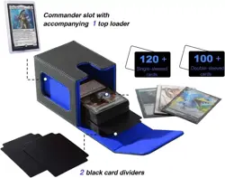 Deck Box for Commander Display,Card Deck Box Fits 100 Double Sleeved Cards, - Image 2