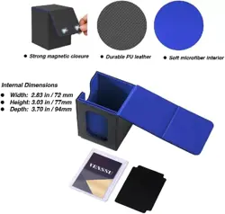 Deck Box for Commander Display,Card Deck Box Fits 100 Double Sleeved Cards, - Image 5