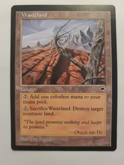 Wasteland / Einode Magic the Gathering Karte, Wizards of the Coast, Tempest 1997 - Image 1