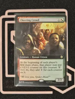 MTG Cheering Crowd 0270 Extended Art FOIL Rare - Image 1