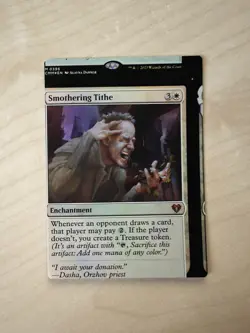 MTG Misprint Smothering Tithe NFC Foil Commander Legends - Image 1