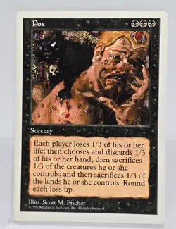 MTG Pox 5th Edition 1997 LP Condition Magic the Gathering - Image 1