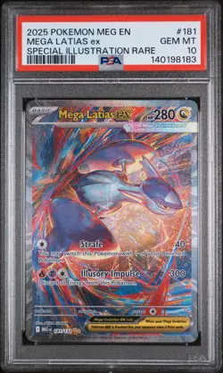 2025 POKEMON MEG EN-MEGA EVOLUTION #181 MEGA LATIAS EX PSA 10 - Image 1