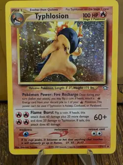 TYPHLOSION 17/111 HOLO RARE NEO GENESIS POKEMON - Image 1