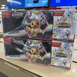 Pokemon Prismatic Evolutions Surprise Box And Booster Bundle Sealed (2-packs) - Image 1
