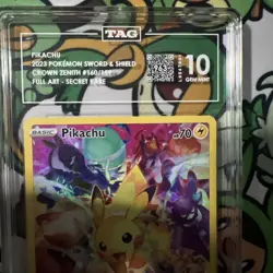 TAG 10 GEM MINT POKEMON PIKACHU #160/159 CROWN ZENITH - Image 3