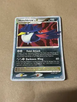 Pokemon TCG Honchkrow LV.X Holo Rare Card Secret Wonders 132/132 PL - Image 1