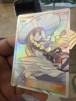 Pokemon TCG Sun & Moon Base Set Full Art Holo Rare Trainer Lillie 147/149 Mint - Image 2