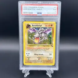 1999 Pokemon Fossil Aerodactyl Holo PSA 7 #1 - Image 1