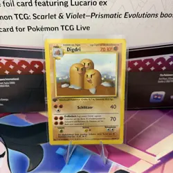 Pokemon TCG Dugtrio (Digdri) Base Set 19/102 Regular 1st Edition Rare GERMAN - Image 1