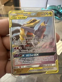Pokemon TCG Garchomp and Giratina GX 146/236 Unified Minds Tag Team Near Mint - Image 1