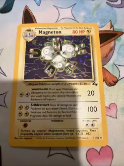 Pokemon Magneton 11/62 Fossil Holo Rare LP - Image 1