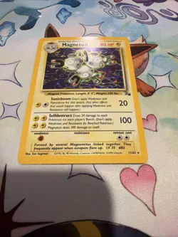 Pokemon Magneton 11/62 Fossil Holo Rare LP - Image 2