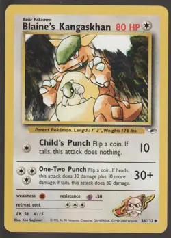 Pokemon TCG Pokemon Blaine's Kangaskhan Uncommon Regular - Image 1