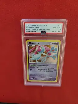 Pokemon: Mesprit #14/123 Holo Rare Mysterious Treasures 2007 - PSA 8 - E36 - Image 4