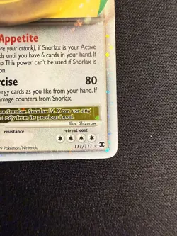 Pokemon TCG Snorlax LV.X 111/111 Ultra Rare Holo 130 HP 2009 Nintendo - Image 5