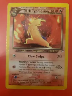 Pokemon TCG: 2000 Dark Typhlosion 10/105 Neo Destiny Holo Rare MP - Image 1