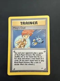2000 POKEMON GYM HEROES #123 MISTY'S DUEL VINTAGE WoTC TRAINER - Image 1