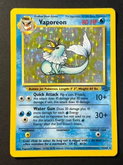 Vaporeon 12/64 Jungle Unlimited Holo Rare - WOTC Pokemon Card B LP - - Image 1