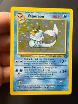 Vaporeon 12/64 Jungle Unlimited Holo Rare - WOTC Pokemon Card LP - - Image 5