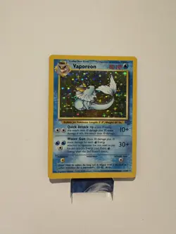 A VLP POKEMON VAPOREON Jungle Holo Rare WOTC 12/64 LP/NM - Image 1