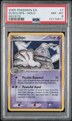 PSA 8 NM-MT Dusclops 7/107 EX Deoxys Holo Rare Pokemon Trading Card Game 2005 - Image 1