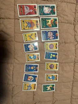 Vintage Pokemon Japanese Amada Menko Lot Of 16 - Image 1