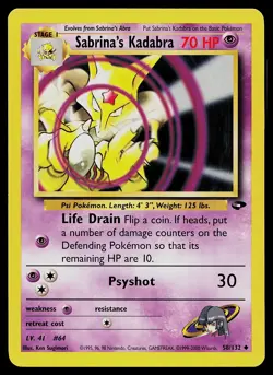 Pokemon Card - Sabrina's Kadabra Gym Challenge 58/132 Uncommon - Image 1