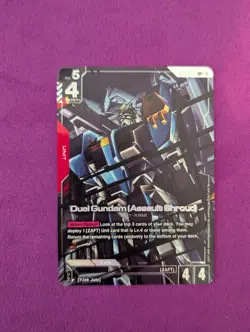 DUAL GUNDAM (ASSAULT SHROUD) (LR+) GD01-045 HOLOFOIL GUNDAM CARD GAME SUPERCOOL! - Image 1