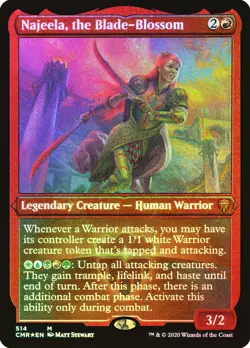 MTG FOIL ETCHED Najeela, the Blade-Blossom - Commander Legends #514 - Image 1