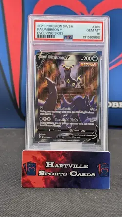 Pokemon 2021 Umbreon V 189/203 Alt Art Evolving Skies GEM MINT PSA 10 - Image 1