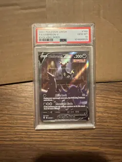 2021 Pokemon Evolving Skies SWSH Umbreon v Alt Art #189/203 PSA 10 Gem Mint - Image 1