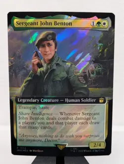Sergeant John Benton | Ext.Art | Surge Foil | MTG | WHO | Near Mint | English EN - Image 1