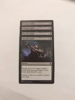 (4) Macabre Waltz *PLAYSET* Foundations Regular NM MTG - Image 1