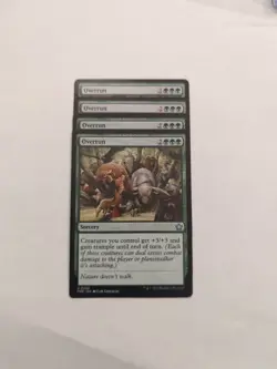 (4) Overrun *PLAYSET* Foundations Regular NM MTG - Image 1