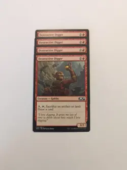 (4) Destructive Digger *PLAYSET* Core Set 2020 Regular NM MTG - Image 1