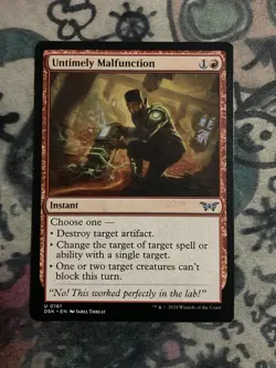 MTG Untimely Malfunction Duskmourn House of Horror 0161 Regular Uncommon - Image 1